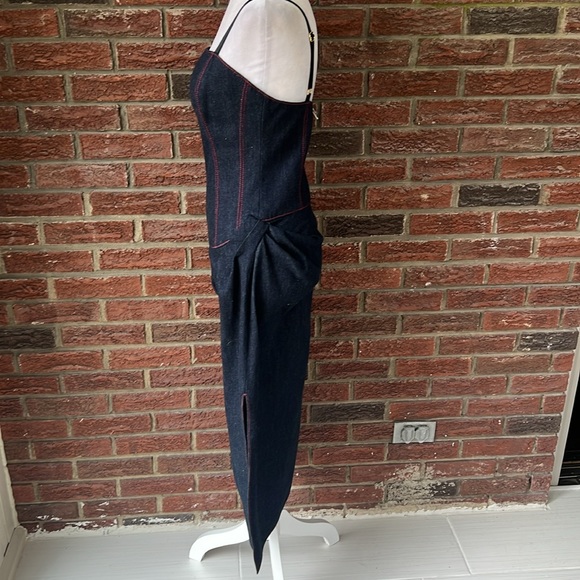 CAROLINA HERRERA  Denim Dress Size 4/6 NWT - Picture 4 of 8